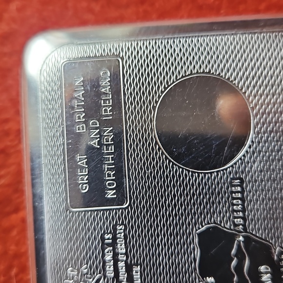 Silver Great Britain and Nothern Ireland Map Engraved Cigarette Case - Picture 4 of 4